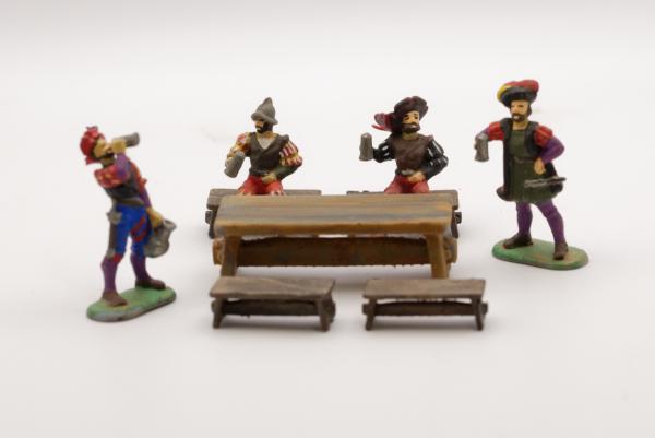Drinking party with Landsknechten, for 4cm series
